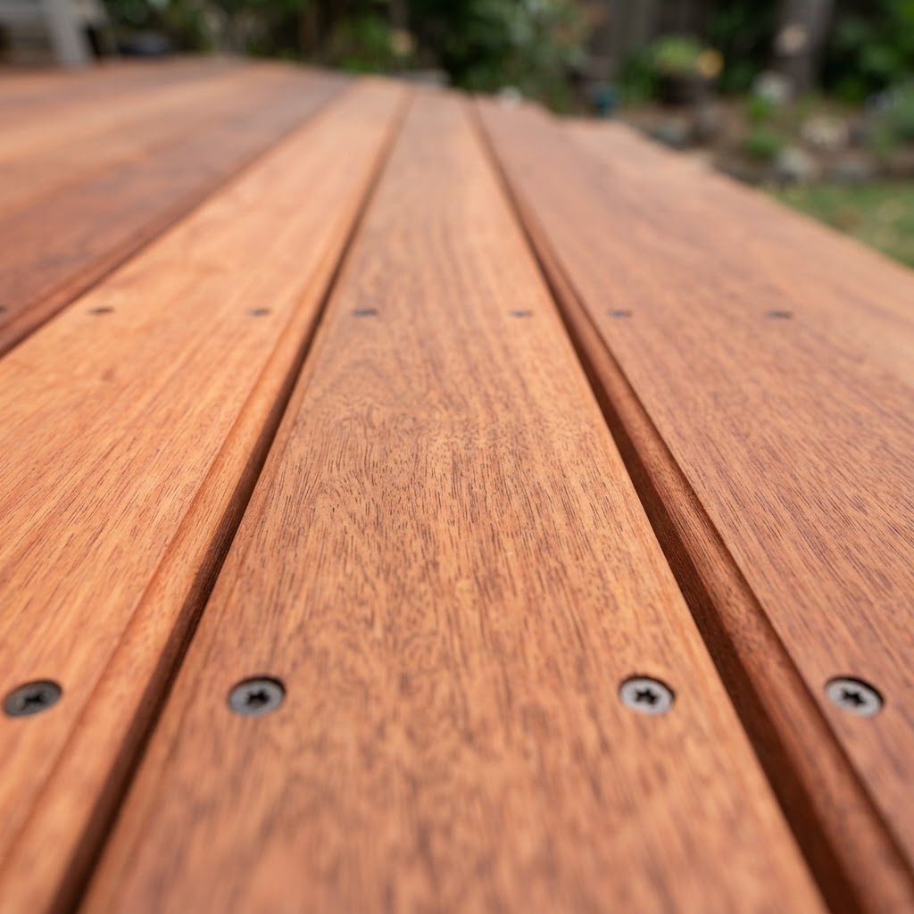 Jatoba hardwood deck railing system