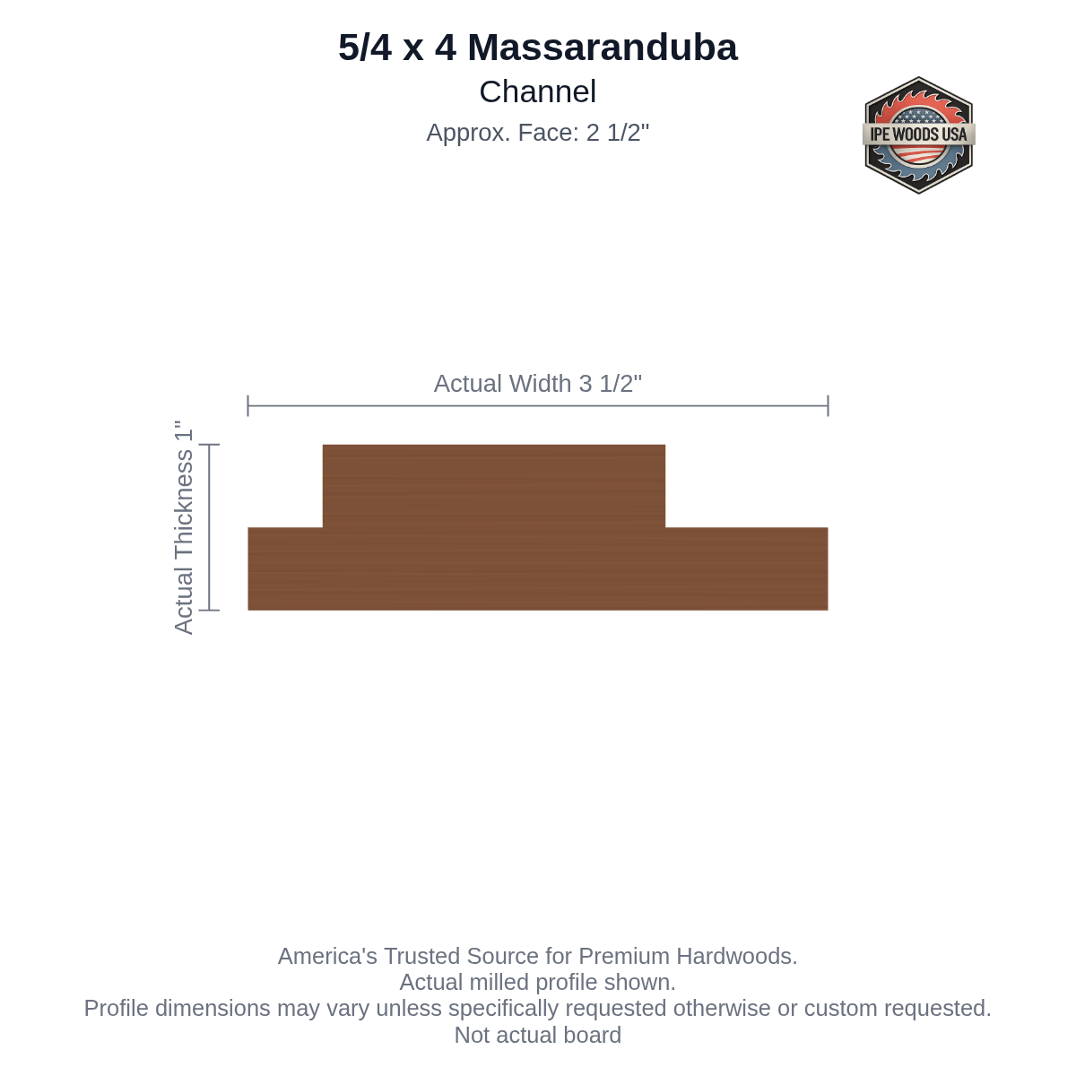 Massaranduba 5/4 x 4 Channel Siding board