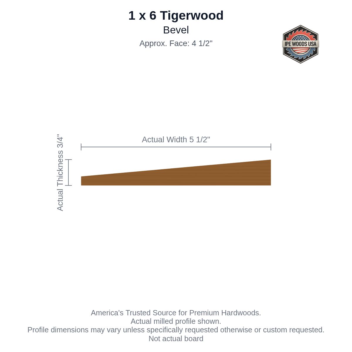 Tigerwood 1 x 6 Bevel Siding board