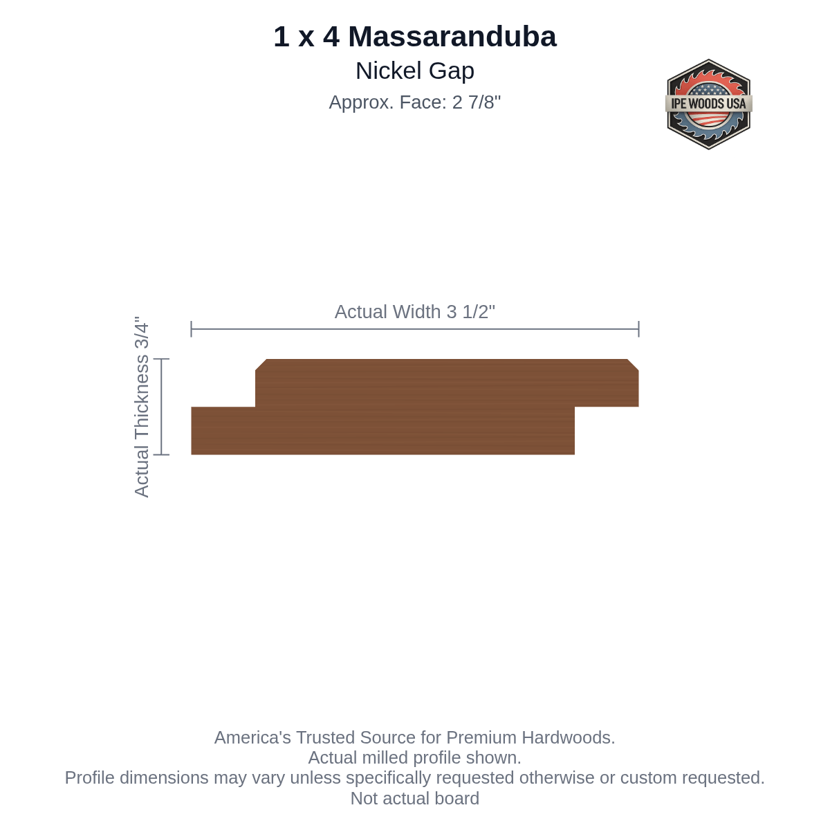 Massaranduba 1 x 4 Nickel Gap Siding board
