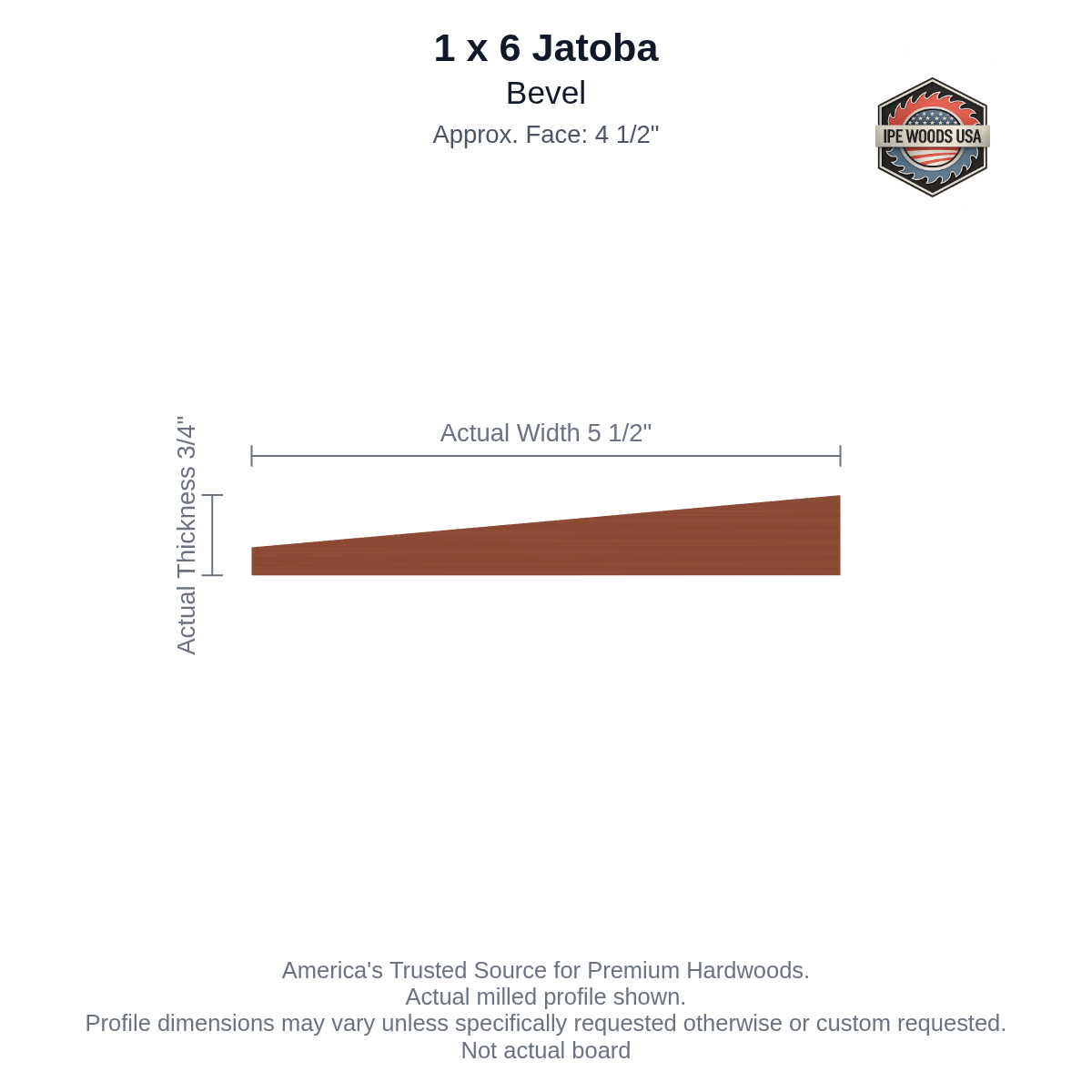 Jatoba 1 x 6 Bevel Siding board