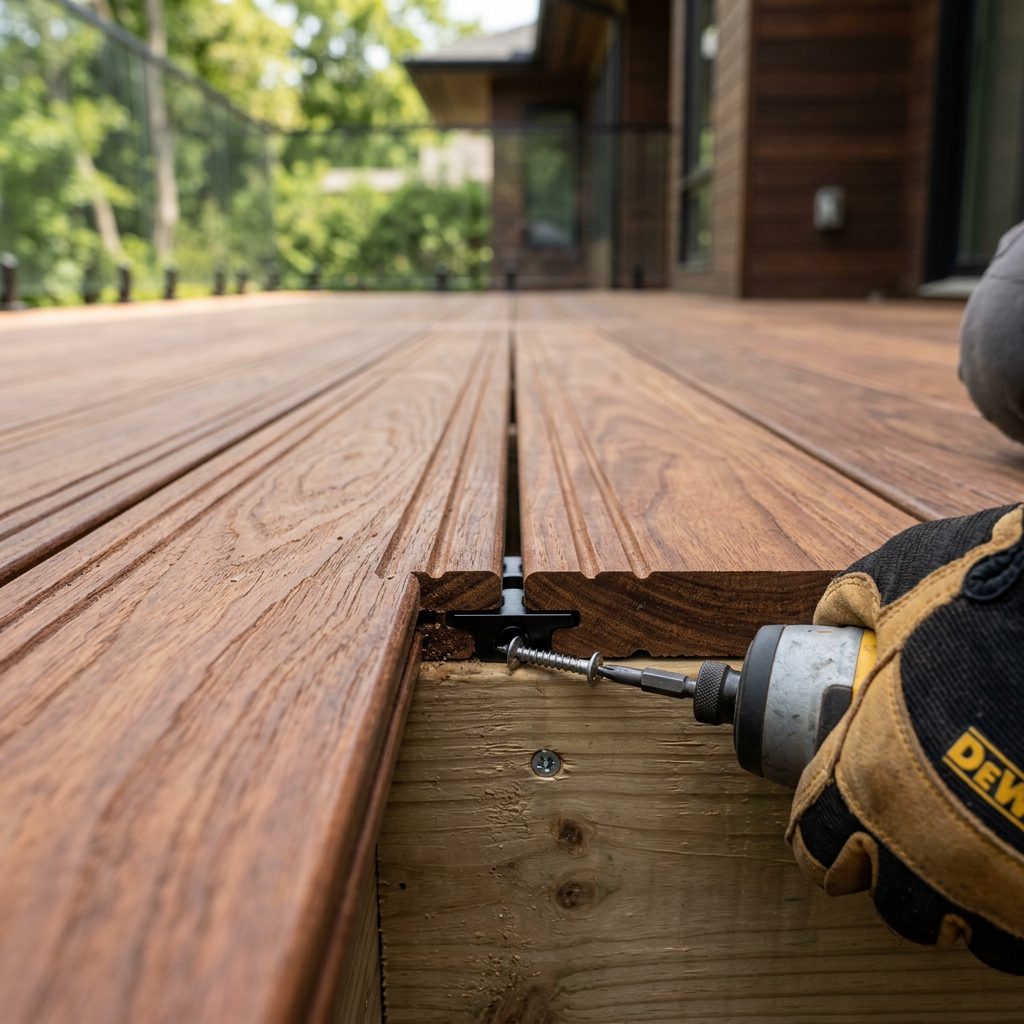 Pre-Grooved Ipe Decking: When to Spec Hidden Fasteners vs Face Screws