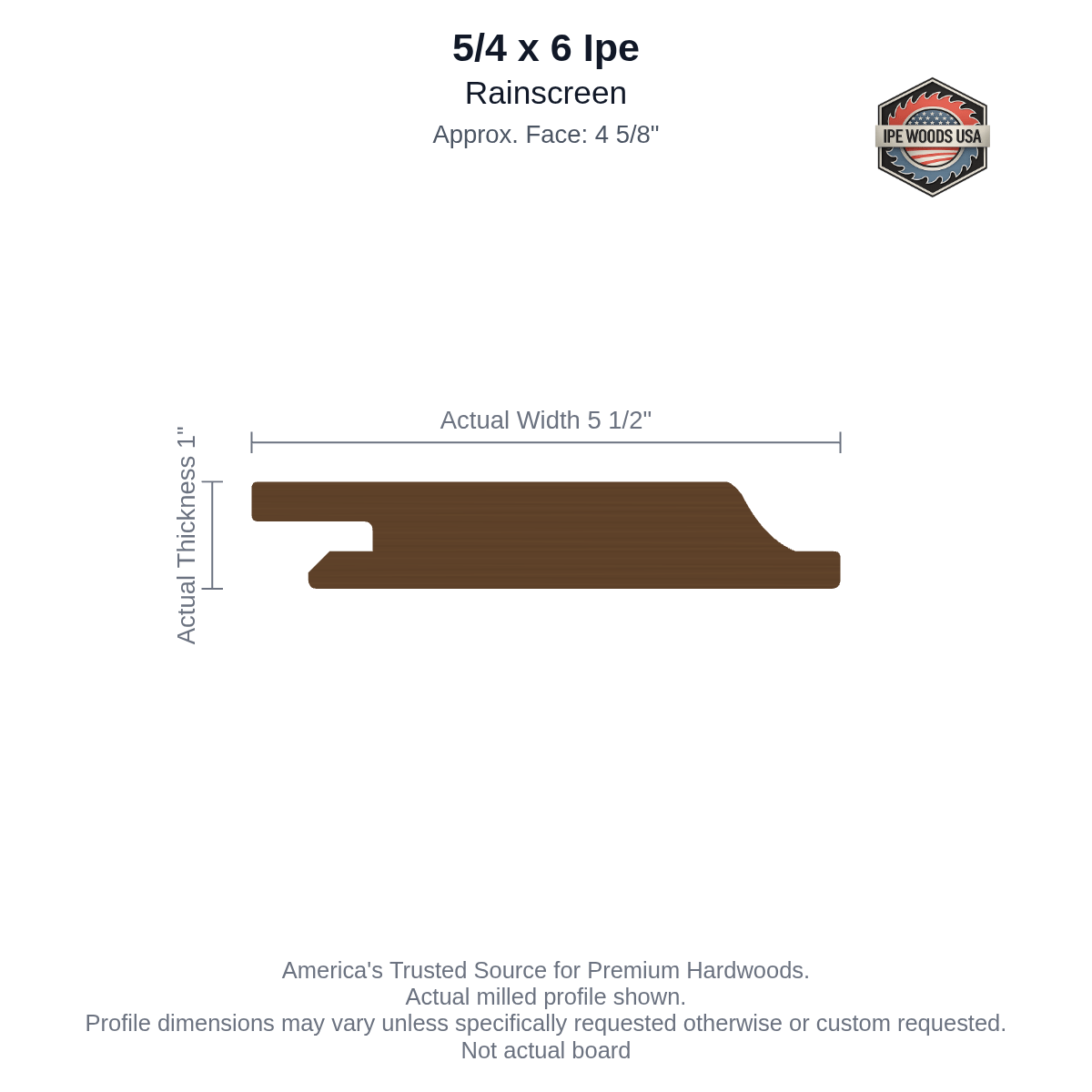 Ipe 5/4 x 6 Rainscreen Soffit board