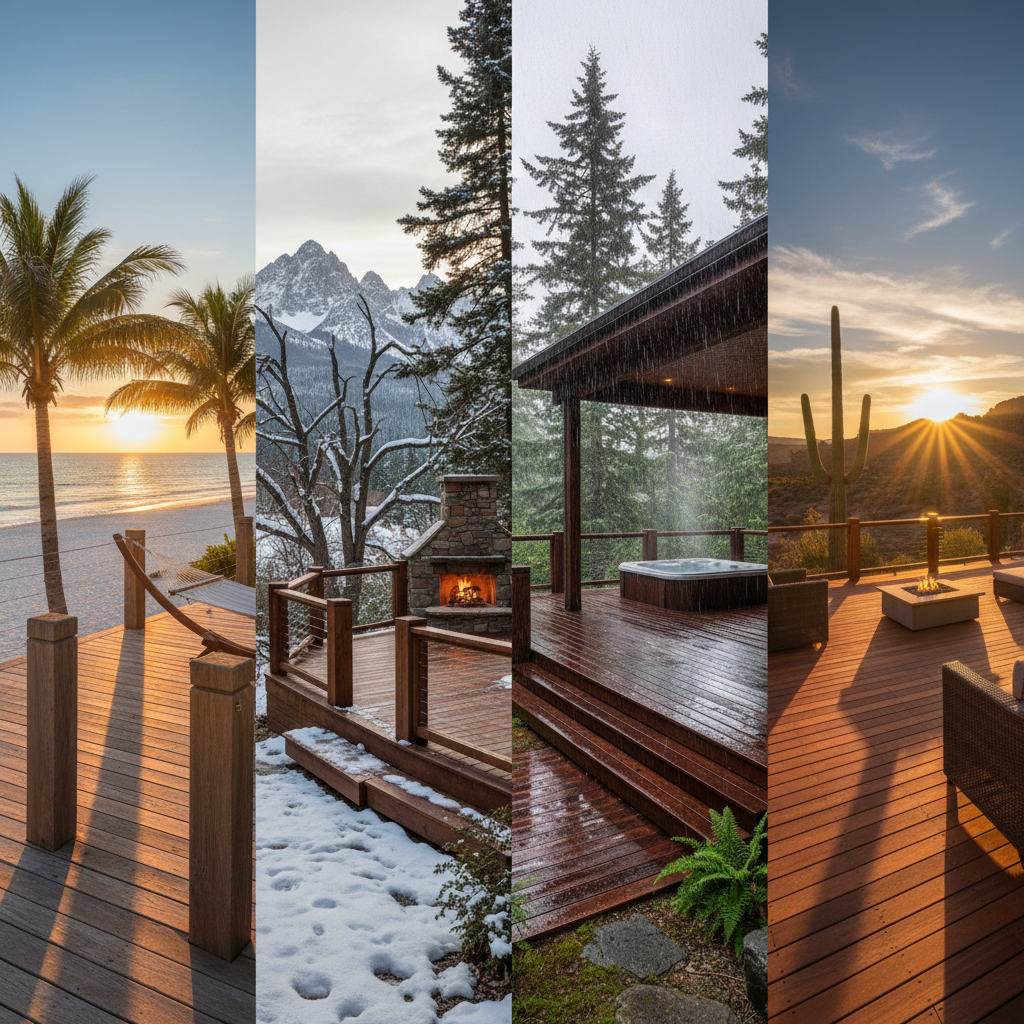US climate zones map for hardwood decking species selection