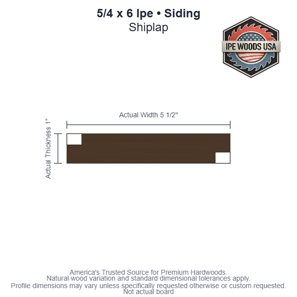 5/4 x 6 Ipe T&G Siding board