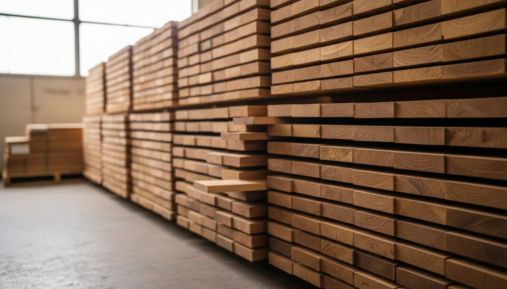 Eased-edge hardwood boards