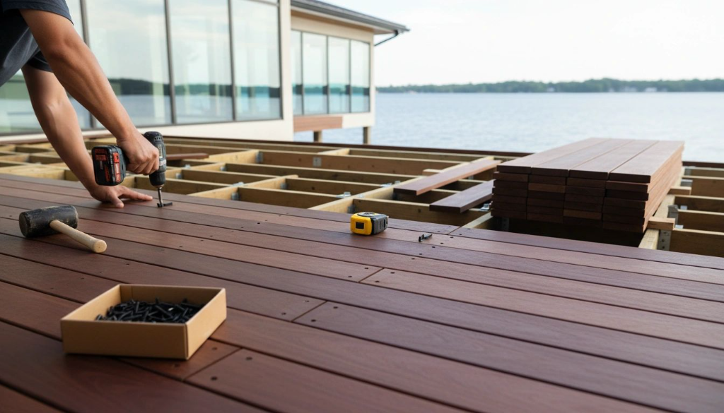 Installing tropical hardwood decking