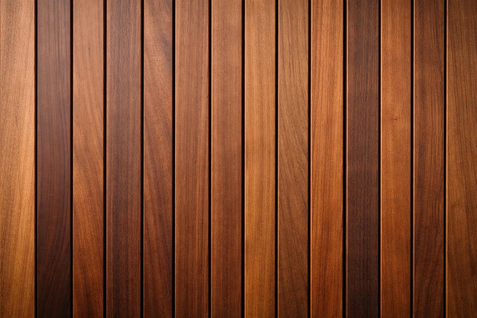 Ipe hardwood decking boards installed